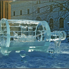 Ice sculpture at St. Paul Winter Festival