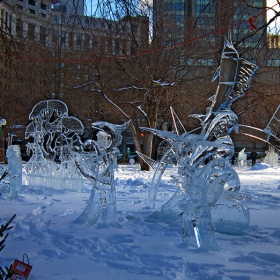 Ice sculpture at St. Paul Winter Festival