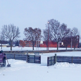 hockey time: cleaning up the rink