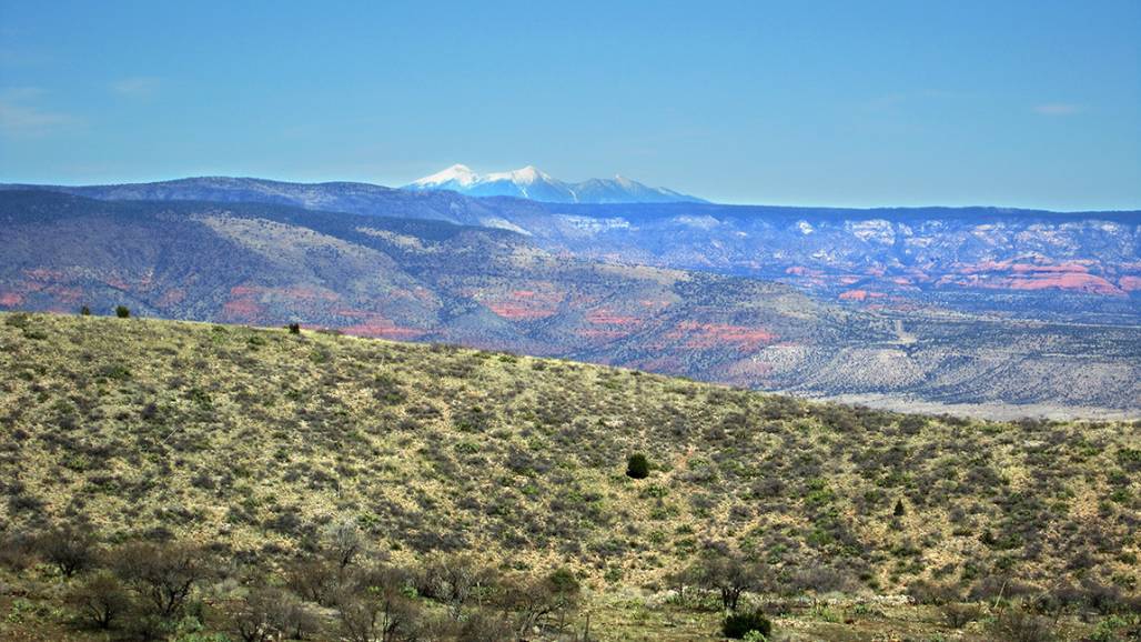 San Francisco peaks from Verde Valley