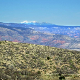 San Francisco peaks from Verde Valley