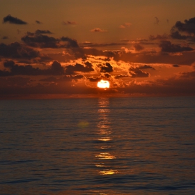 Sunset over the Atlantic Ocean