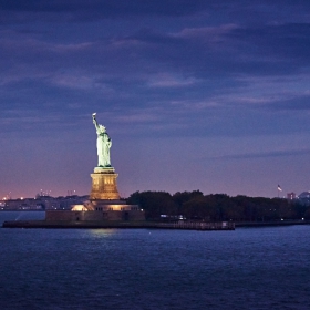 Liberty just before sunrise