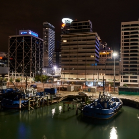 Port of Auckland night view