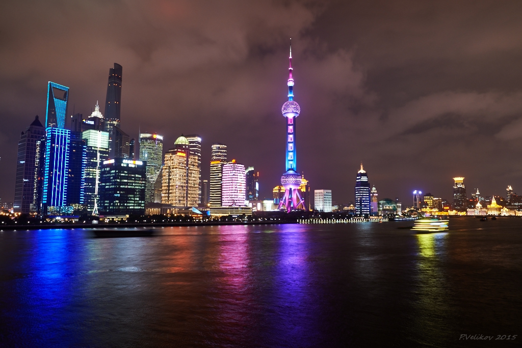 Shangai neon blue after the fogg cleared...