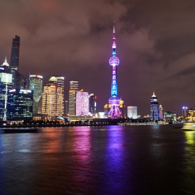Shangai neon blue after the fogg cleared...