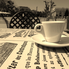 One coffee... one moment...