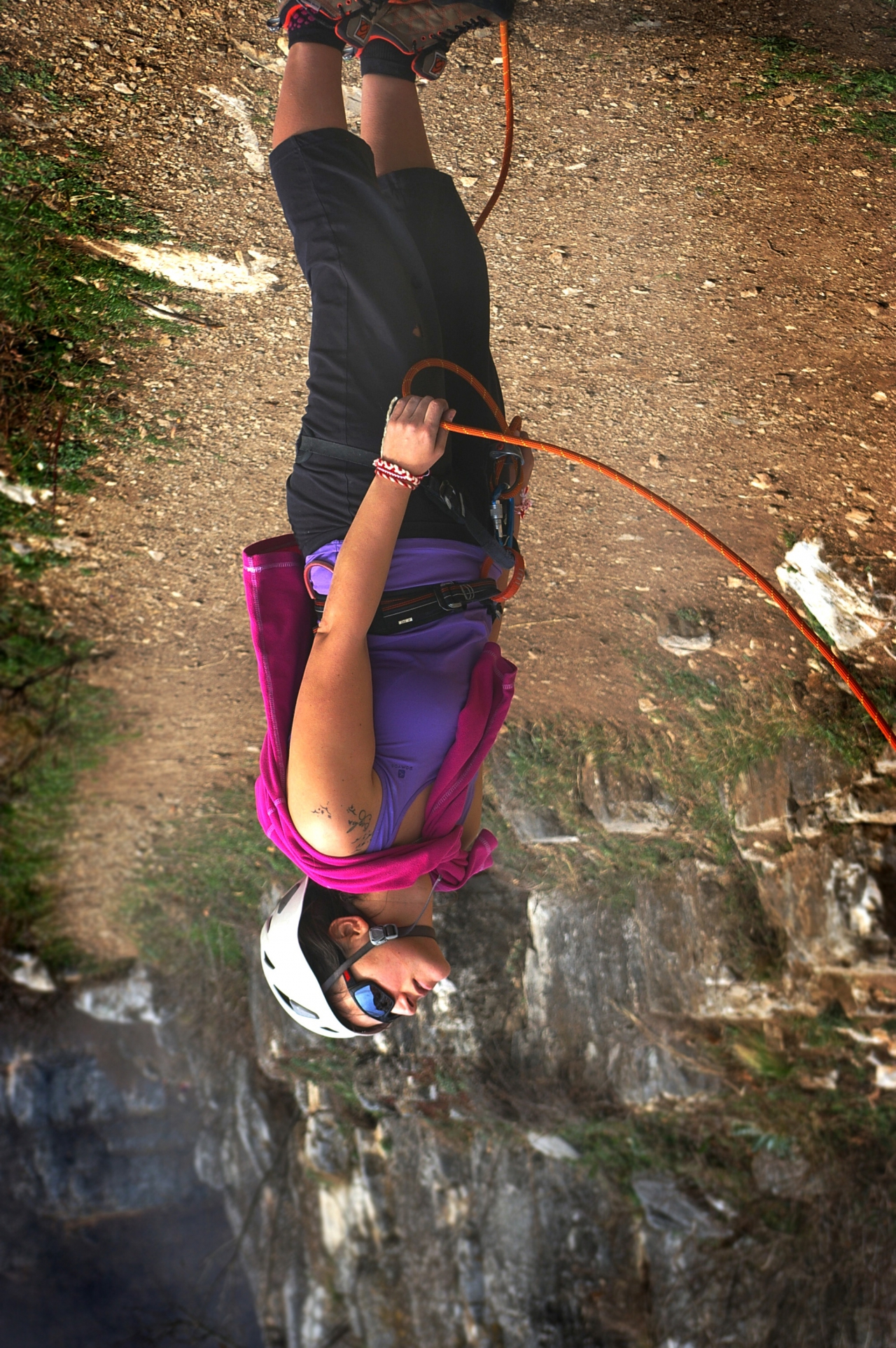 Upside down