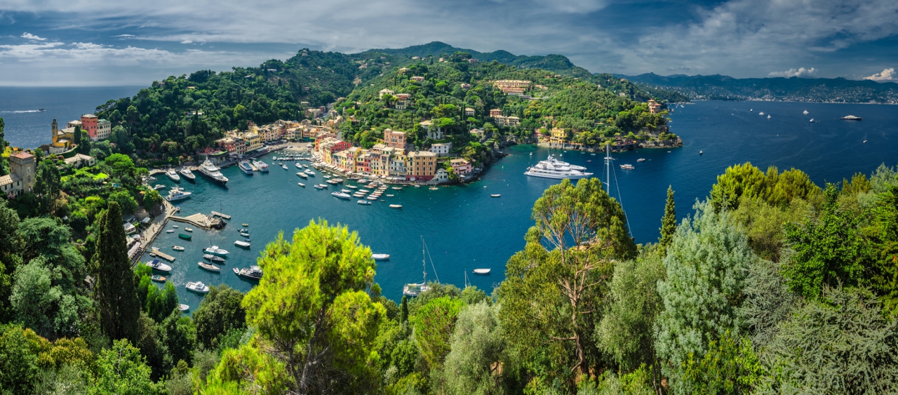 Portofino поглед от Castello Brown