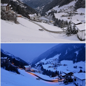 Day and night in the Alps