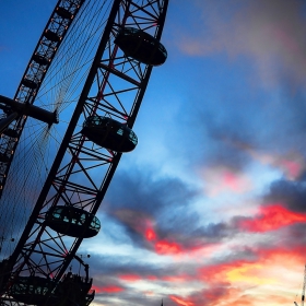 London sunset over the city