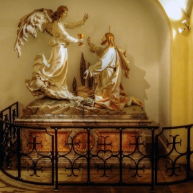 St Michael Kirche -Библейска сцена