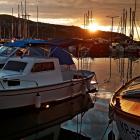 Sunset over the Yacht Marina