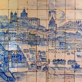 Музей на плочките - Панорама на Лисабон преди 1755 г.
