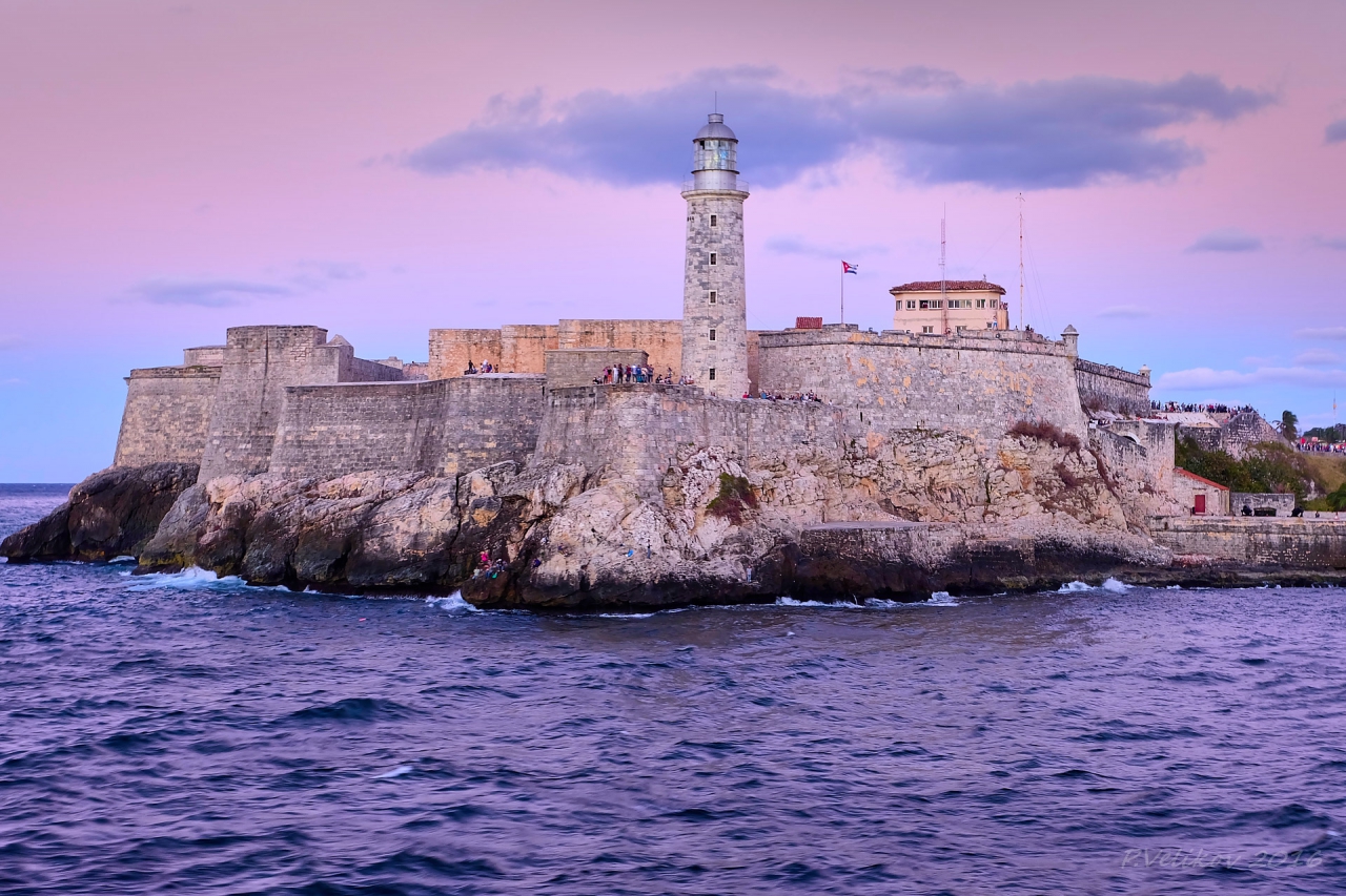 Morro Castle Lighthouse at sunset