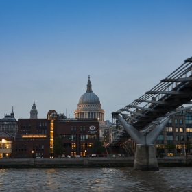 St.Paul's Cathedral and Millenium Bridge at night