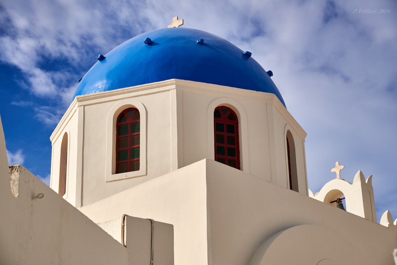 Blue dome and blue sky....Greece...