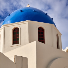 Blue dome and blue sky....Greece...