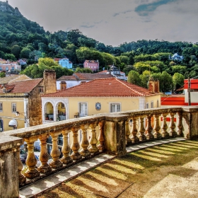 Поглед от терасата на Palacio nacional de Sintra