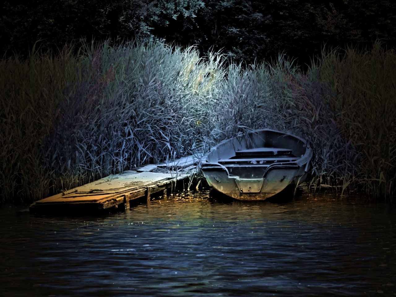 Boat at Moonlight