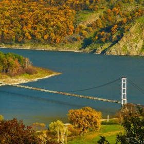 най-дългия въжен мост в България до село Лисиците-язовир Студен кладенец