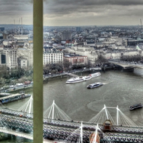 Темза - панорамно от London Eye