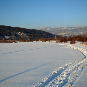 През снега