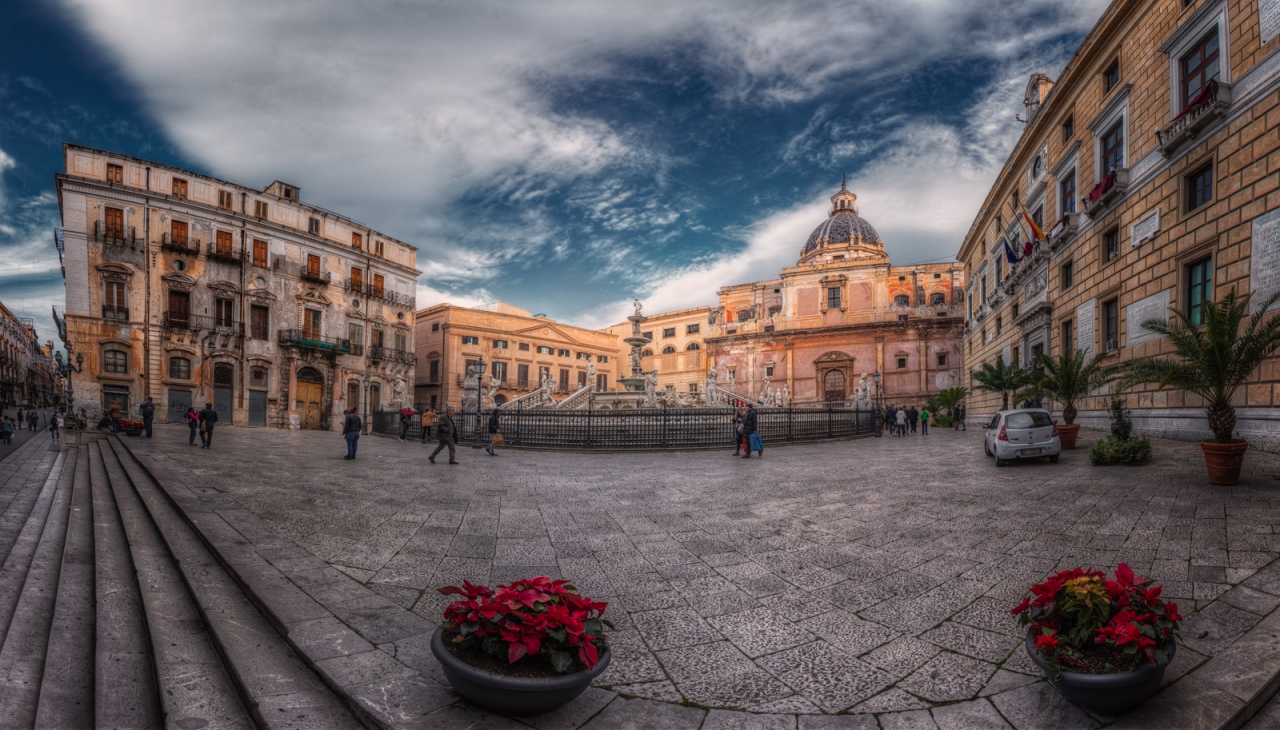 Fontana Pretoria, Palermo - цял екран с две кликвания, моля