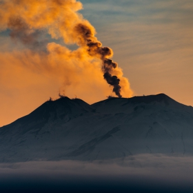 The smoking volcano