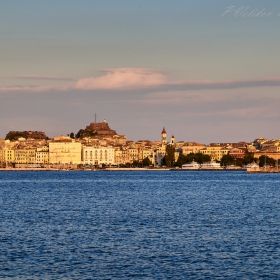 Sunset over Kerkyra's old town