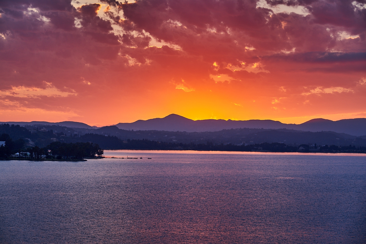 Sunset over Kerkyra...
