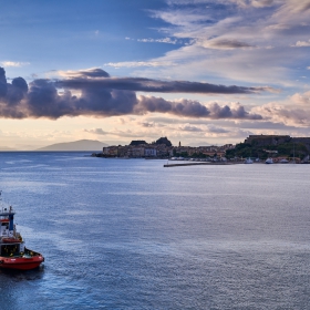 Kerkyra's morning blue...