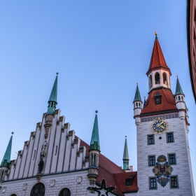 Часовниковата кула на старото кметство в Мюнхен