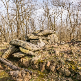 Долмен скрит в гората