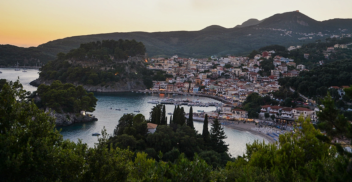 Parga at sunset