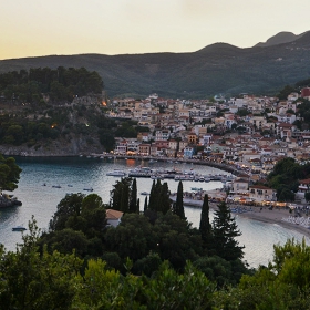 Parga at sunset