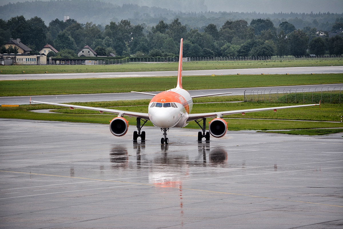 Rainy over Salzburg  Airport 