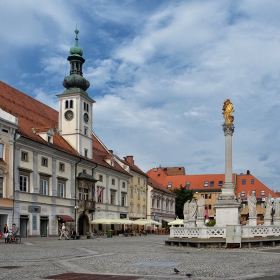 City Hall_1565г.  and  Plague Column _1743г. of Maribor