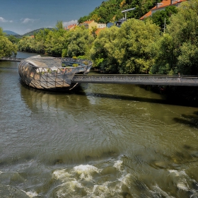 Плаващ мост Murinsel, 2003 г.