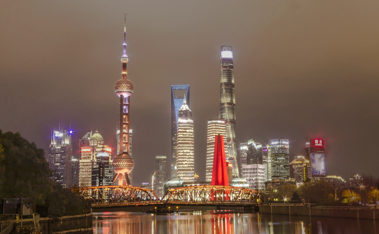 Suzhou Creek, Waibaidu Bridge, LuJiaZui, Shanghai