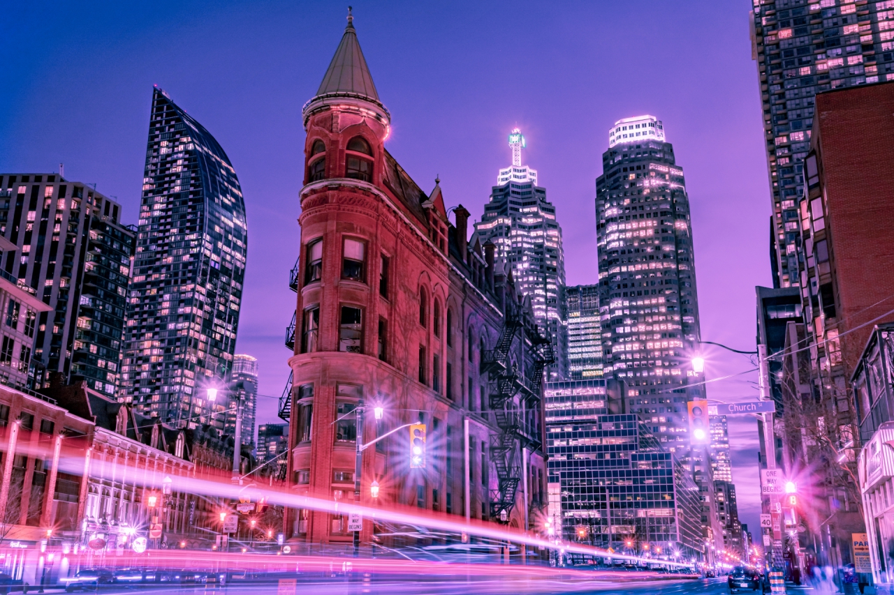 Blue Hour. Wintry Toronto