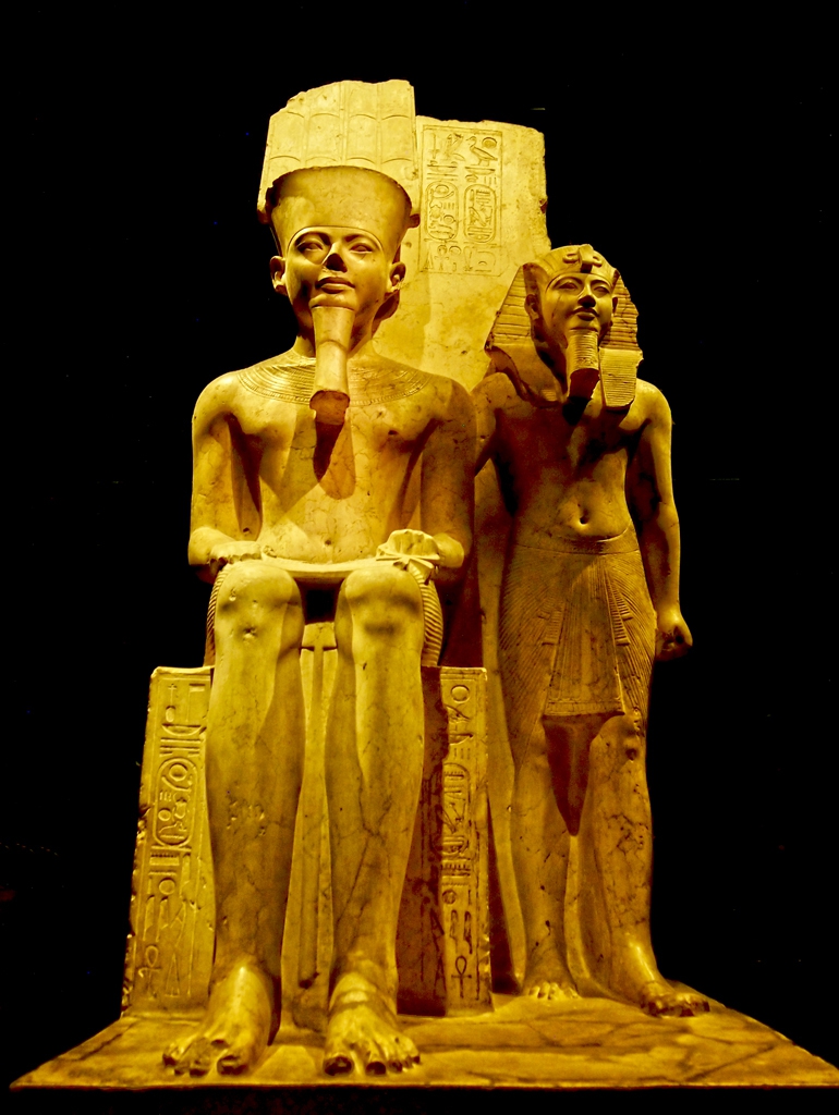 Turin - Egyptian Museum - Statue of Horemheb with Amun