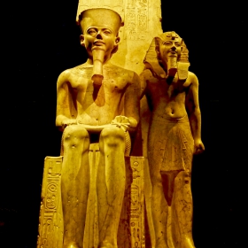 Turin - Egyptian Museum - Statue of Horemheb with Amun