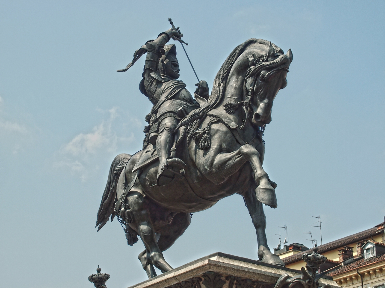 Turin, The statue of Emanuele Filiberto, Piazza San Carlo, Sculptor Carlo Marochetti 1805-1867