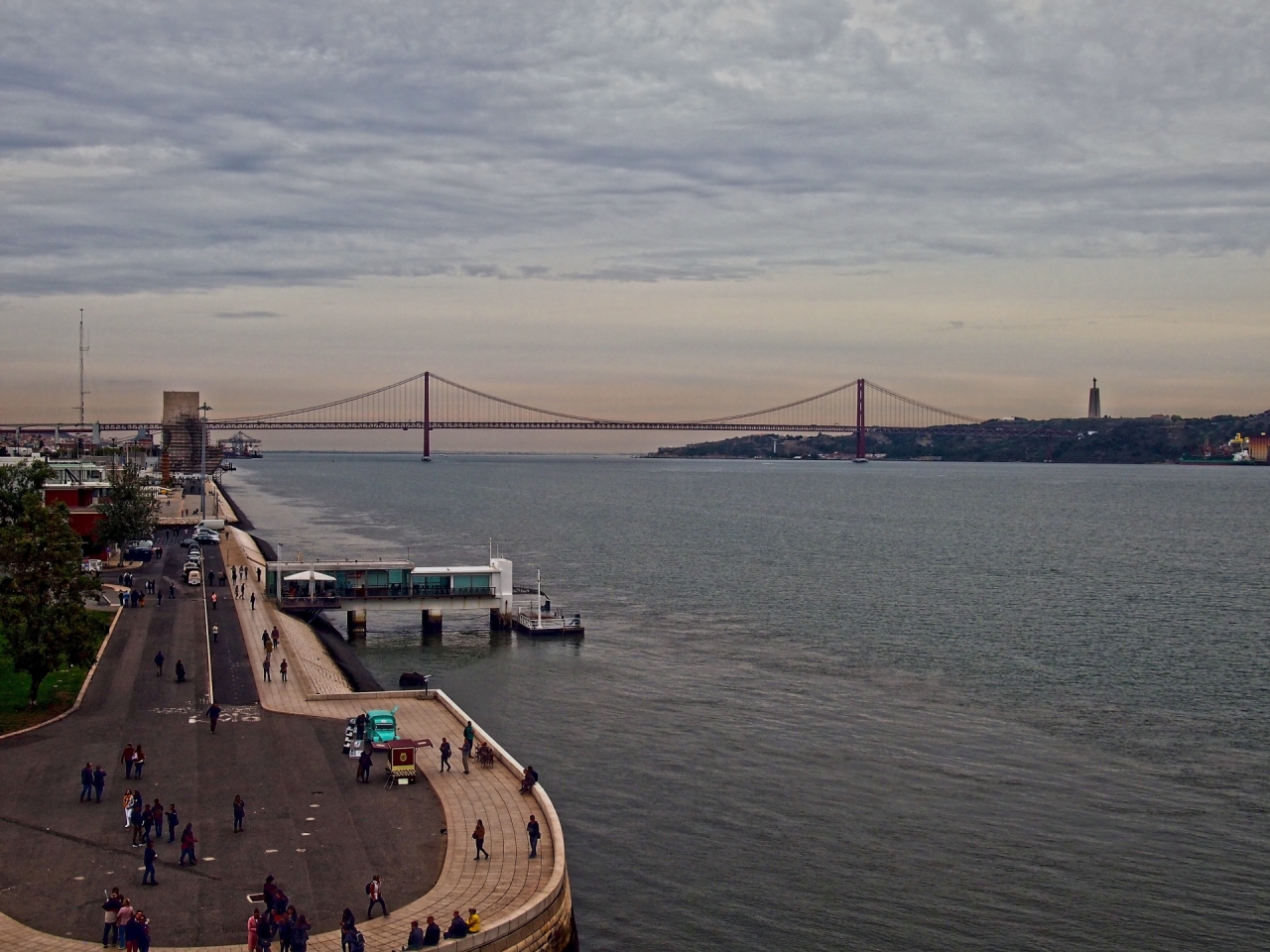 Vista do rio Tejo da torre de Belеm