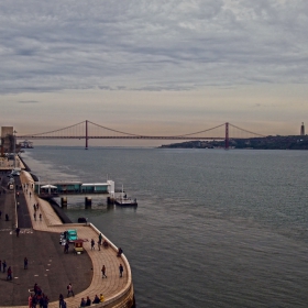 Vista do rio Tejo da torre de Belеm