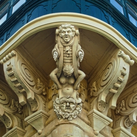 Gargoyle under the balcony of the Grandmaster's palace, Valetta, Malta