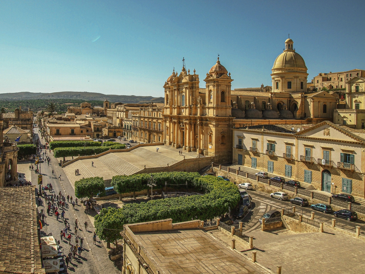 Noto - Sicilia - The Cathedral of St. Nicolo and its surroundings